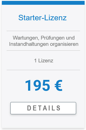 Wartungsplaner Software Lizenz