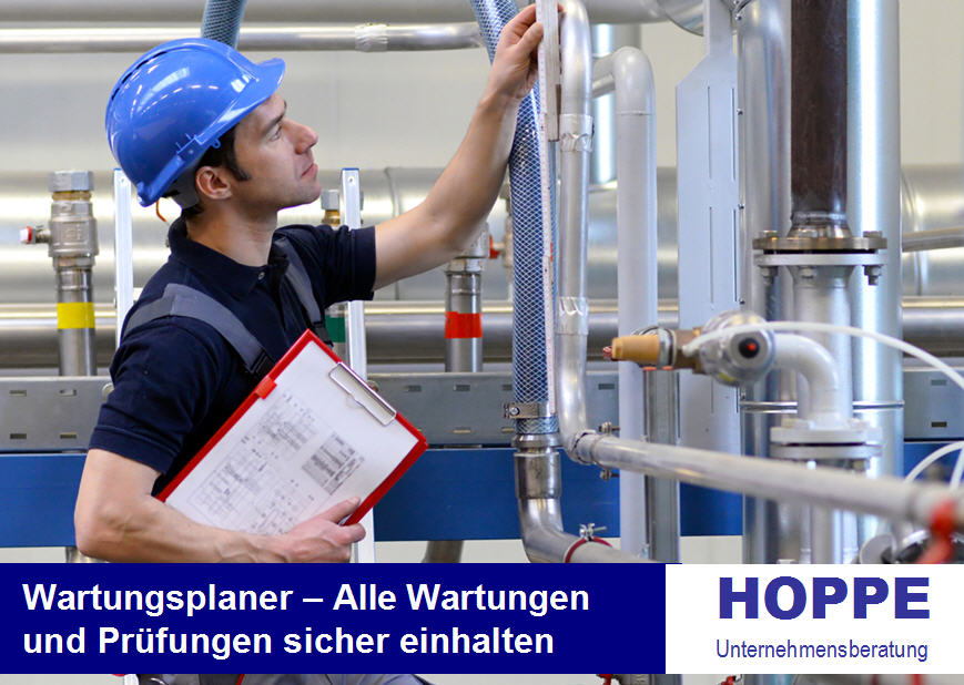 Software fr ein effizientes Prfmanagement. Wartungsprogramm plant Prfungen und Wartungen. 