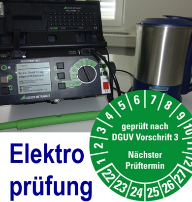 Elektroprüfung: Ortsveränderliche elektrische Betriebsmittel. Prüfung 