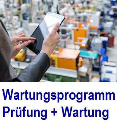 Wartungsprogramm zur Wartungsverwaltung. berwacht alle notwendigen Wa